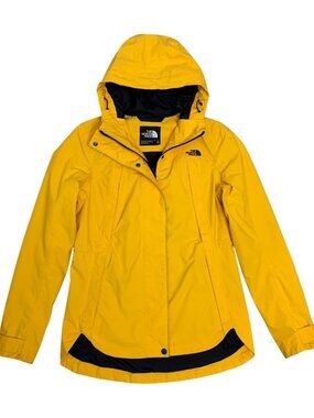 THE NORTH FACE Waterproof Rain Jacket DRYVENT Yellow Coat Womens XS